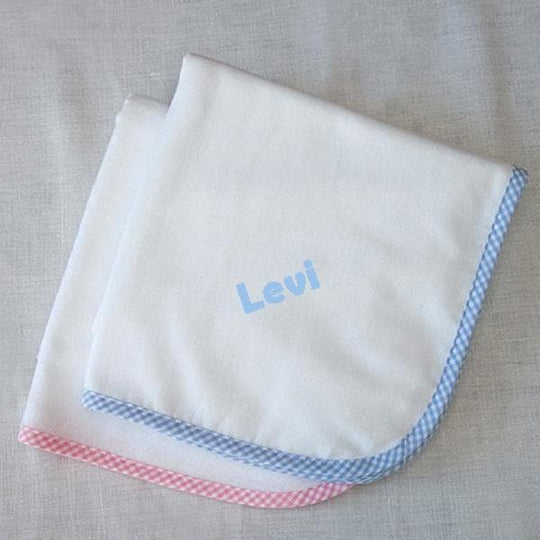 Personalized Receiving Blanket (Available in Pink or Blue)