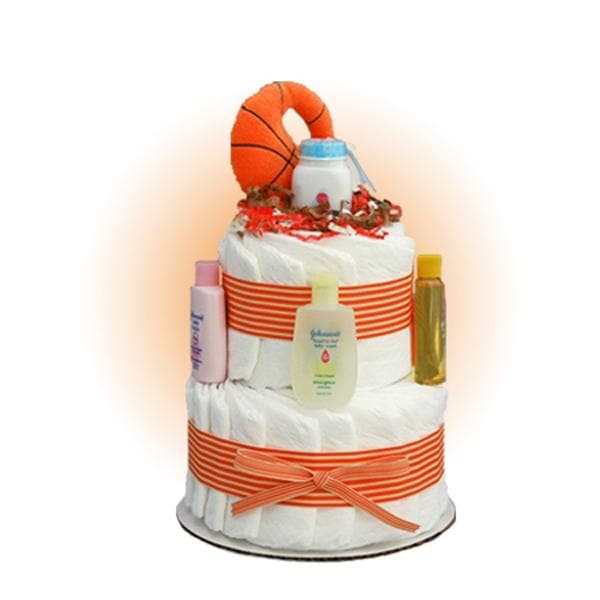 Mini Basketball 2-Tier Diaper Cake