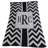 Thumbnail for Monogrammed Chevron With Box Stroller Blanket