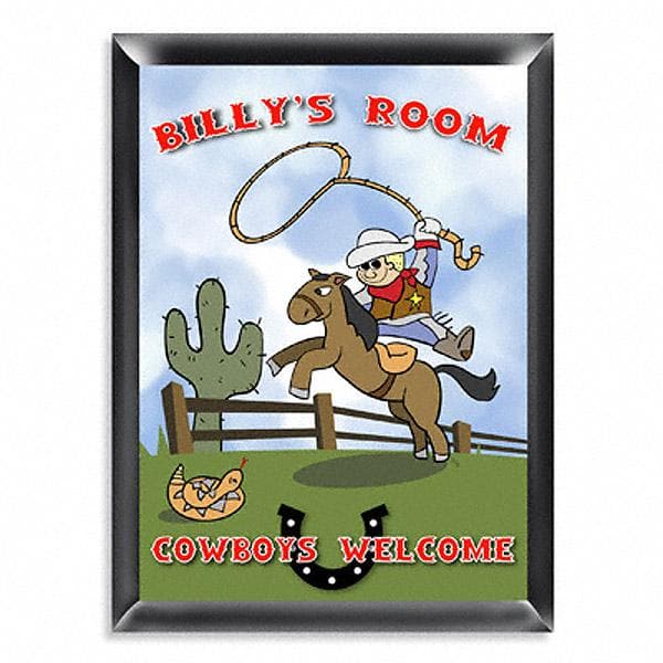 Personalized Cowboy Room Sign