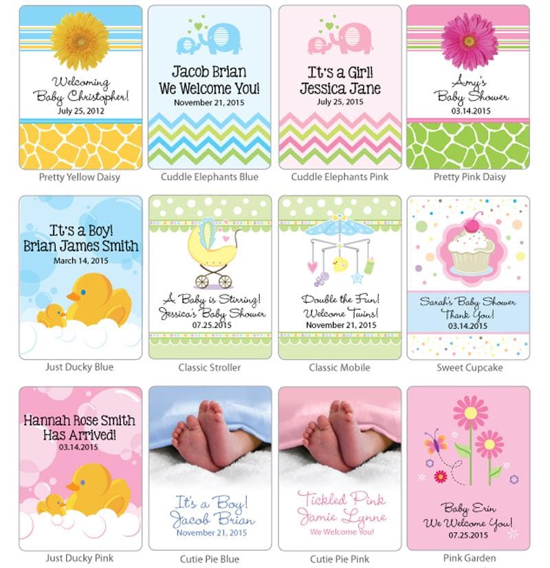 Personalized Baby Cocoa Favors (Many Designs Available)