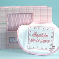 Thumbnail for Personalized Bib Set and Deluxe Photo Album