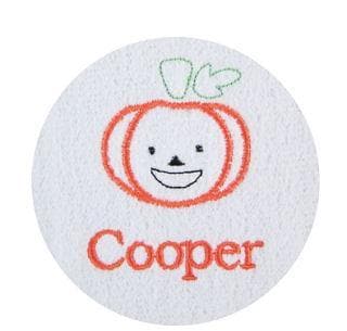 "Perky Pumpkin" Personalized Terry Bib and Burp Cloth Gift Set