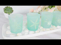 Beach Party Frosted Glass Votive (Set of 4)