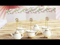 Tea Time Whimsy Place Card Holder (Set of 6)