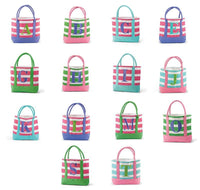 Thumbnail for Colorful Jute Initial Tote Diaper Bag