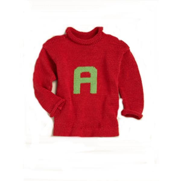 Personalized Solid Knitted Letter Sweater (Many Colors Available)