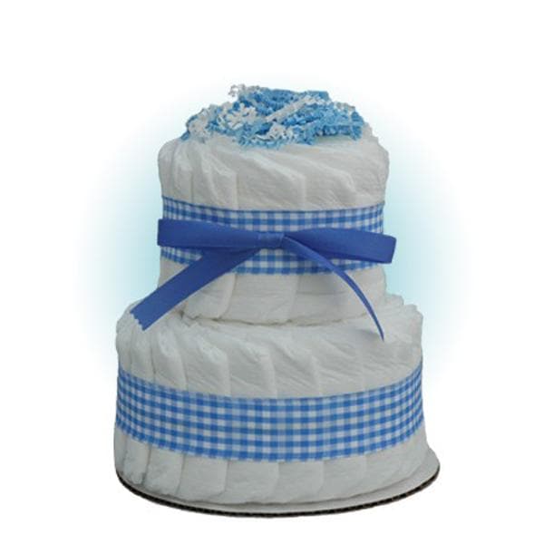 Mini Blue 2-Tier Diaper Cake