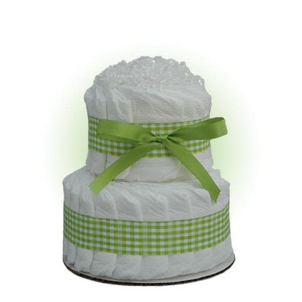 Mini Green 2-Tier Diaper Cake