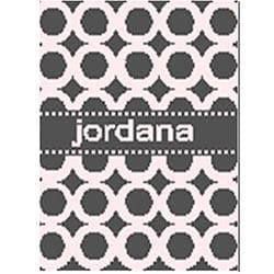 Personalized Stroller Blanket with Modern Circles