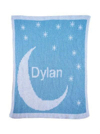 Thumbnail for Personalized Moon & Stars Stroller Blanket (Many Colors Available)