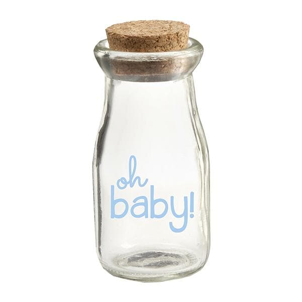 Oh Baby Boy Vintage Milk Bottle Favor Jar (Set of 12)