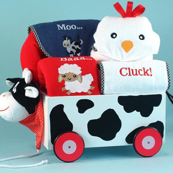 Barnyard Welcome Wagon Baby Gift Set