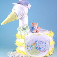 Thumbnail for Stork Delivers Baby Diaper Cake (Yellow)