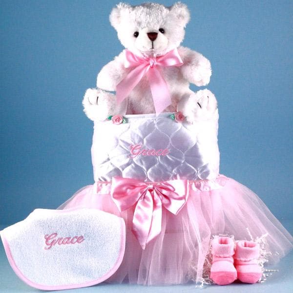 Personalized Tote-Tutu-Teddy Baby Gift