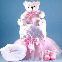 Thumbnail for Personalized Tote-Tutu-Teddy Baby Gift