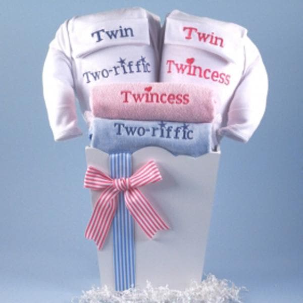 Twin Boy & Girl Baby Gift-"Twincess" & "Two-riffic"